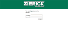 Tablet Screenshot of intranet.zierick.com